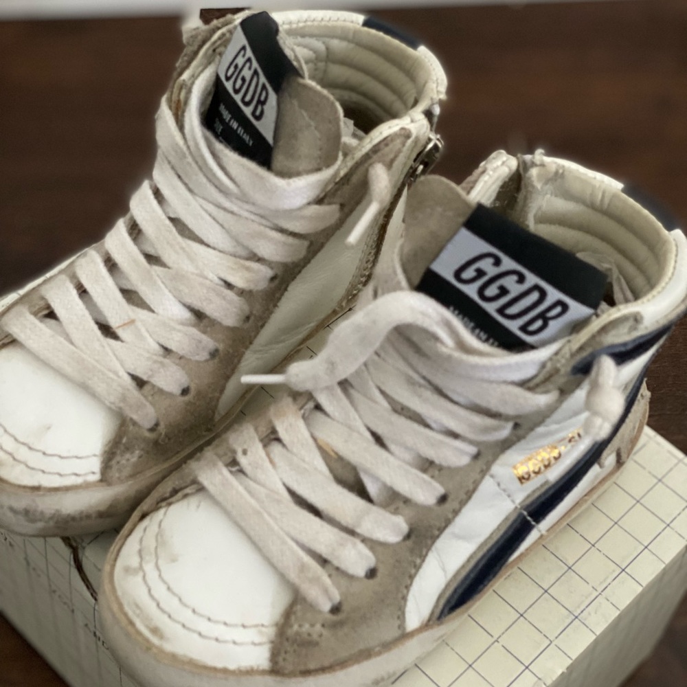 Golden Goose Slide White & Blue SZ 23 EU, slightly used. Very food condition. - Picture 5 of 7